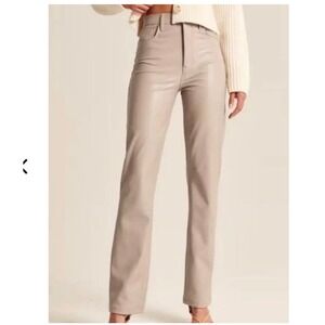 Abercrombie & Fitch 90s Straight Ultra High Rise Faux Leather Pants Size 28/6